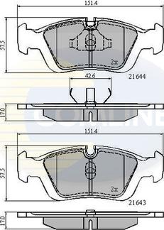 Comline CBP0513 - Kit de plaquettes de frein, frein à disque cwaw.fr