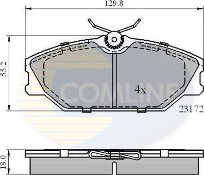 Comline CBP0526 - Kit de plaquettes de frein, frein à disque cwaw.fr