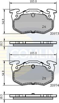 Comline CBP0522 - Kit de plaquettes de frein, frein à disque cwaw.fr