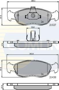 Comline CBP0570 - Kit de plaquettes de frein, frein à disque cwaw.fr