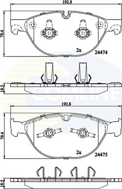 Comline CBP06093 - Kit de plaquettes de frein, frein à disque cwaw.fr