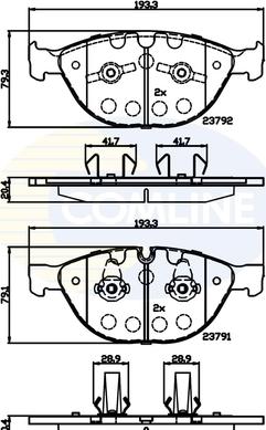 Comline CBP06000 - Kit de plaquettes de frein, frein à disque cwaw.fr