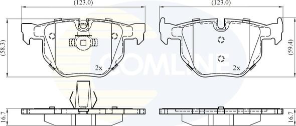 Comline CBP06001 - Kit de plaquettes de frein, frein à disque cwaw.fr