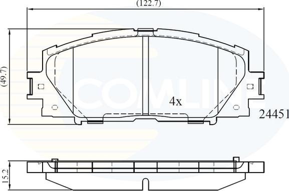 Comline CBP06014 - Kit de plaquettes de frein, frein à disque cwaw.fr