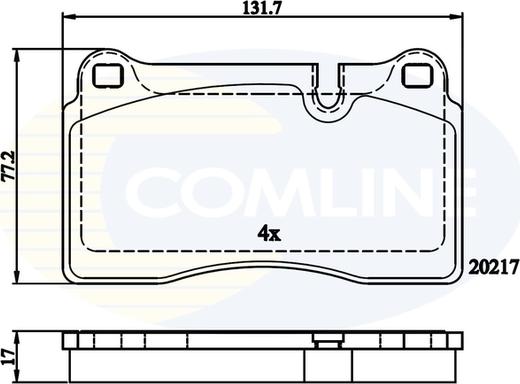 Comline CBP06030 - Kit de plaquettes de frein, frein à disque cwaw.fr