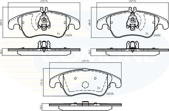 Comline CBP06037 - Kit de plaquettes de frein, frein à disque cwaw.fr