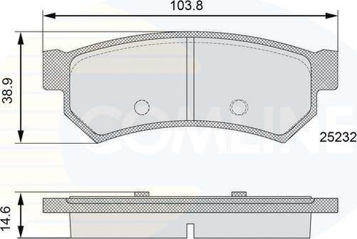 Comline CBP06100 - Kit de plaquettes de frein, frein à disque cwaw.fr