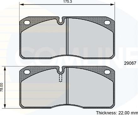 Comline CBP06107 - Kit de plaquettes de frein, frein à disque cwaw.fr