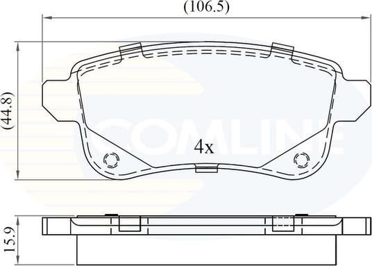 Comline CBP06124 - Kit de plaquettes de frein, frein à disque cwaw.fr