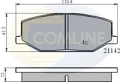 Comline CBP0195 - Kit de plaquettes de frein, frein à disque cwaw.fr