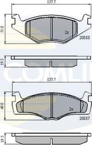 Comline CBP0149 - Kit de plaquettes de frein, frein à disque cwaw.fr