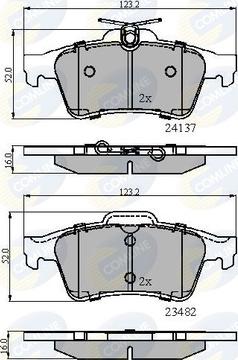 Comline CBP01599 - Kit de plaquettes de frein, frein à disque cwaw.fr