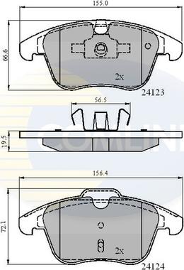 Comline CBP01591 - Kit de plaquettes de frein, frein à disque cwaw.fr