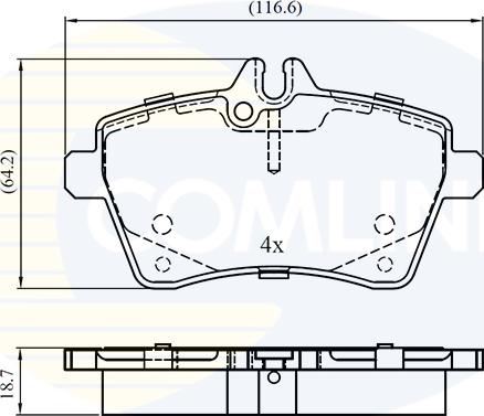 Comline CBP01592 - Kit de plaquettes de frein, frein à disque cwaw.fr