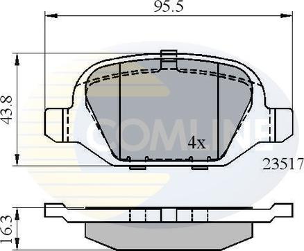 Comline CBP01559 - Kit de plaquettes de frein, frein à disque cwaw.fr