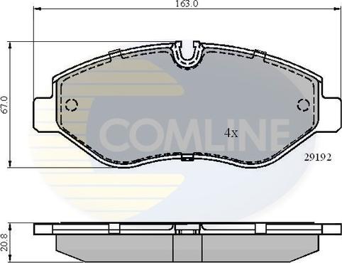 Comline CBP01555 - Kit de plaquettes de frein, frein à disque cwaw.fr