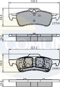 Comline CBP01550 - Kit de plaquettes de frein, frein à disque cwaw.fr