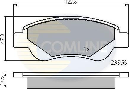 Comline CBP01552 - Kit de plaquettes de frein, frein à disque cwaw.fr