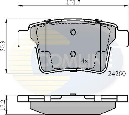 Comline CBP01557 - Kit de plaquettes de frein, frein à disque cwaw.fr