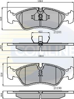 Comline CBP0150 - Kit de plaquettes de frein, frein à disque cwaw.fr