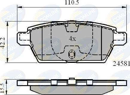 Comline CBP01514 - Kit de plaquettes de frein, frein à disque cwaw.fr