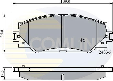 Comline CBP01515 - Kit de plaquettes de frein, frein à disque cwaw.fr