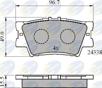 Comline CBP01581 - Kit de plaquettes de frein, frein à disque cwaw.fr