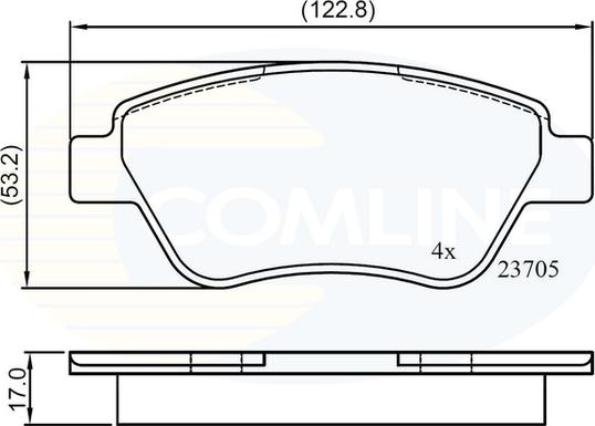 Comline CBP01535 - Kit de plaquettes de frein, frein à disque cwaw.fr