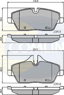 Comline CBP01531 - Kit de plaquettes de frein, frein à disque cwaw.fr