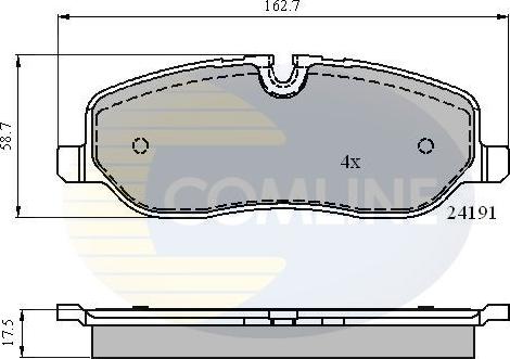 Comline CBP01533 - Kit de plaquettes de frein, frein à disque cwaw.fr