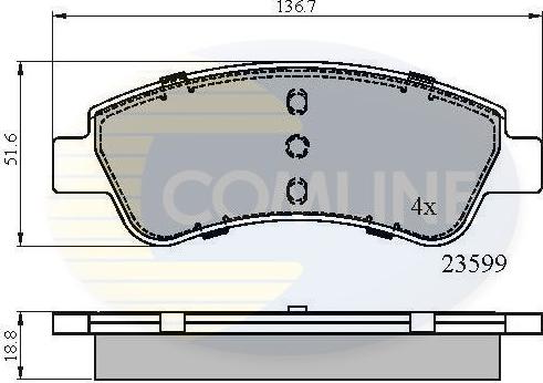 Comline CBP01525 - Kit de plaquettes de frein, frein à disque cwaw.fr