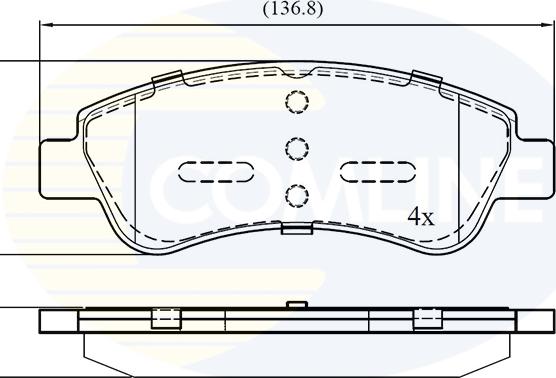 Comline CBP01525 - Kit de plaquettes de frein, frein à disque cwaw.fr