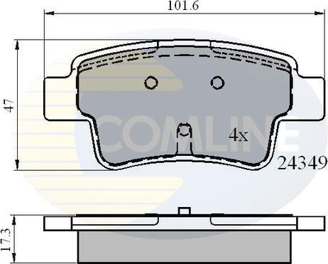 Comline CBP01528 - Kit de plaquettes de frein, frein à disque cwaw.fr