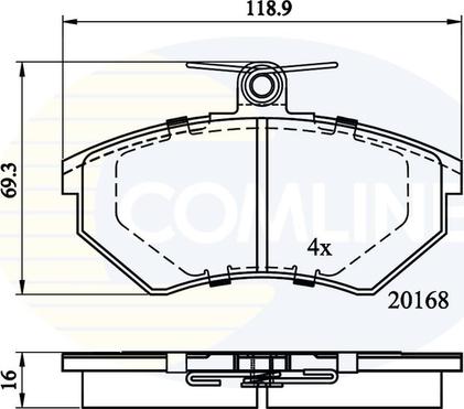 Comline CBP0152 - Kit de plaquettes de frein, frein à disque cwaw.fr