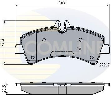 Comline CBP01575 - Kit de plaquettes de frein, frein à disque cwaw.fr