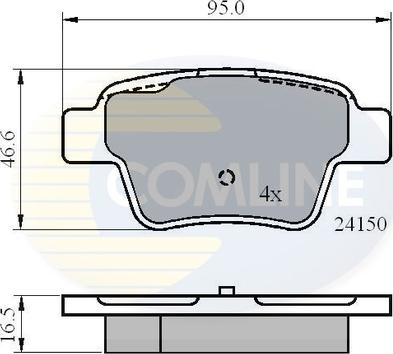 Comline CBP01658 - Kit de plaquettes de frein, frein à disque cwaw.fr