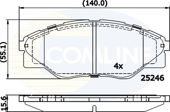 Comline CBP01660 - Kit de plaquettes de frein, frein à disque cwaw.fr