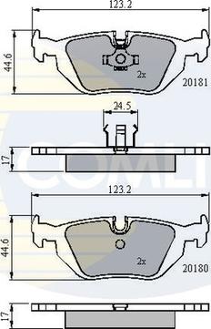 Comline CBP0166 - Kit de plaquettes de frein, frein à disque cwaw.fr