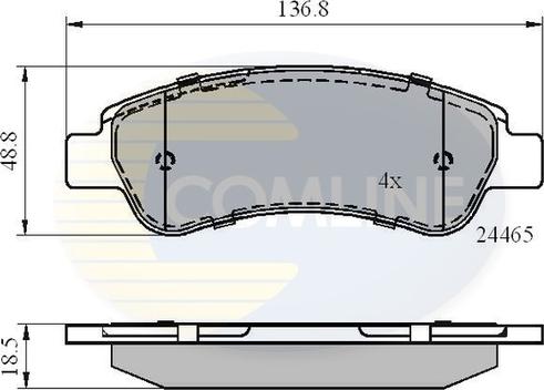 Comline CBP01604 - Kit de plaquettes de frein, frein à disque cwaw.fr