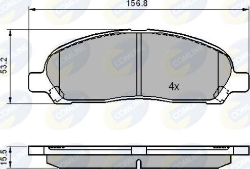 Comline CBP01606 - Kit de plaquettes de frein, frein à disque cwaw.fr