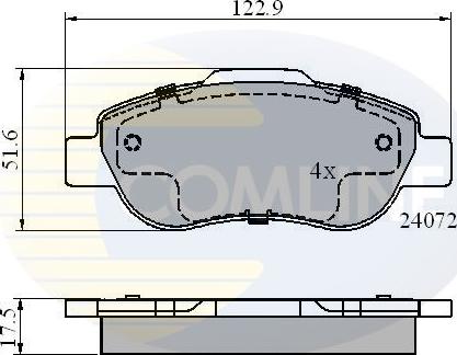 Comline CBP01600 - Kit de plaquettes de frein, frein à disque cwaw.fr