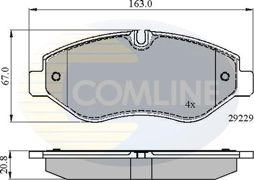 Comline CBP01616 - Kit de plaquettes de frein, frein à disque cwaw.fr