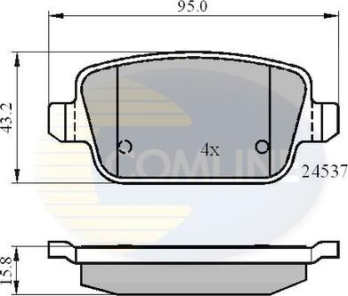 Comline CBP01610 - Kit de plaquettes de frein, frein à disque cwaw.fr