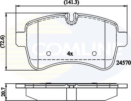 Comline CBP01617 - Kit de plaquettes de frein, frein à disque cwaw.fr