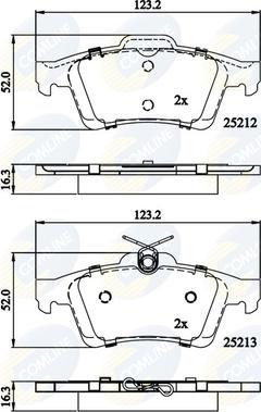 Comline CBP01629 - Kit de plaquettes de frein, frein à disque cwaw.fr