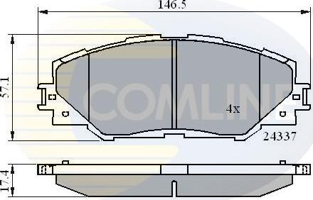 Comline CBP01625 - Kit de plaquettes de frein, frein à disque cwaw.fr