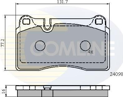 Comline CBP01626 - Kit de plaquettes de frein, frein à disque cwaw.fr