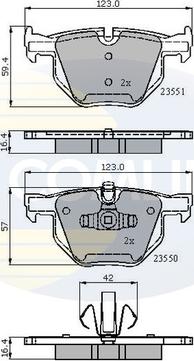 Comline CBP01671 - Kit de plaquettes de frein, frein à disque cwaw.fr