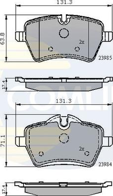 Comline CBP01673 - Kit de plaquettes de frein, frein à disque cwaw.fr