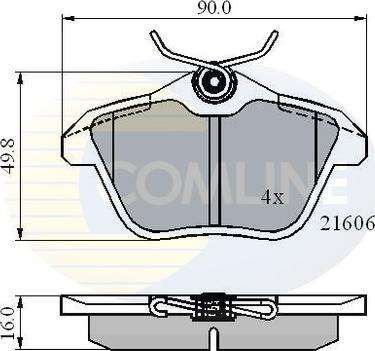 Comline CBP01095 - Kit de plaquettes de frein, frein à disque cwaw.fr